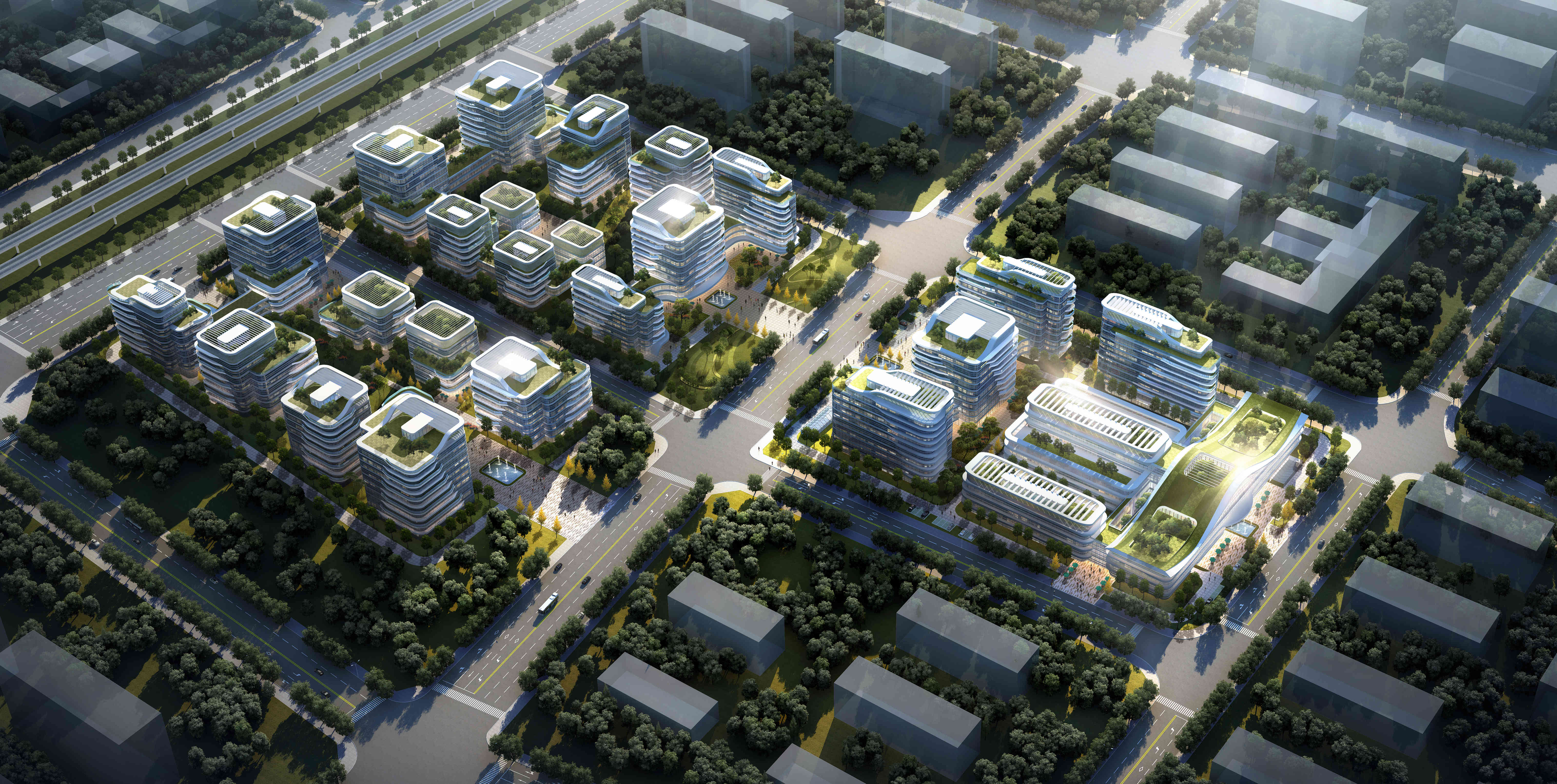 胶州板块航空科技工业园项目效果图1_副本